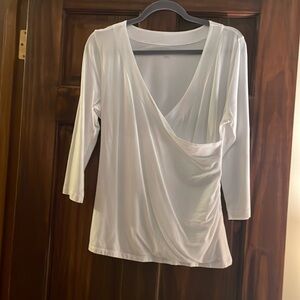 Soft Surroundings White Crossover Top